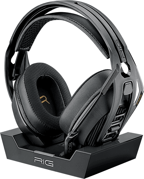 REACONDICIONADO Seminuevo Muy bueno Auriculares gaming - Nacon Rig 800 Pro HD, Inalámbrico, 24h autonomía, Para PC, Cancelación de ruido, Negro