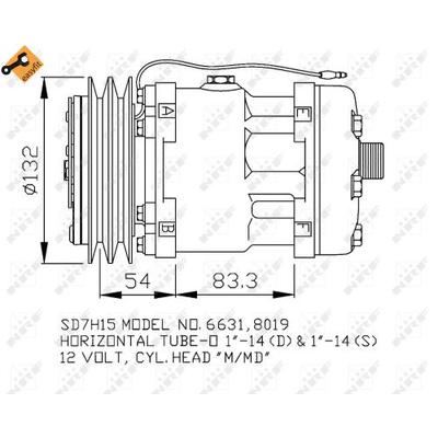 NRF Kompressor, Klimaanlage EASY FIT 32138 für LAMBORGHINI