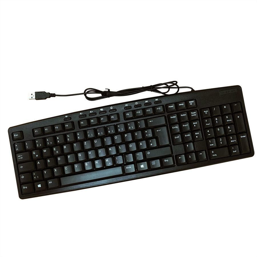 ROLINE 18.02.3226 kabelgebundene Tastatur - QWERTZ Deutsch - Schwarz