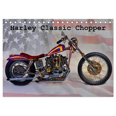 Harley Classic Chopper (Tischkalender 2026 DIN A5 quer), CALVENDO Monatskalender