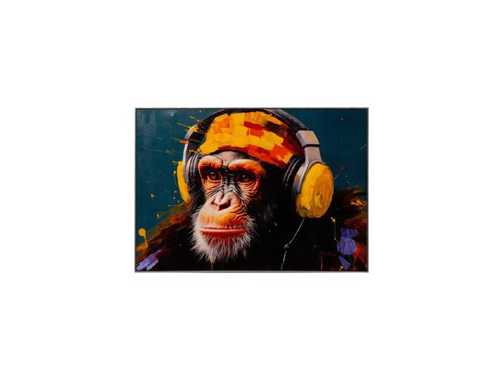 Handbemaltes, gerahmtes Bild „Funky Music“ 70 x 100 cm Multicolor Crea Collection