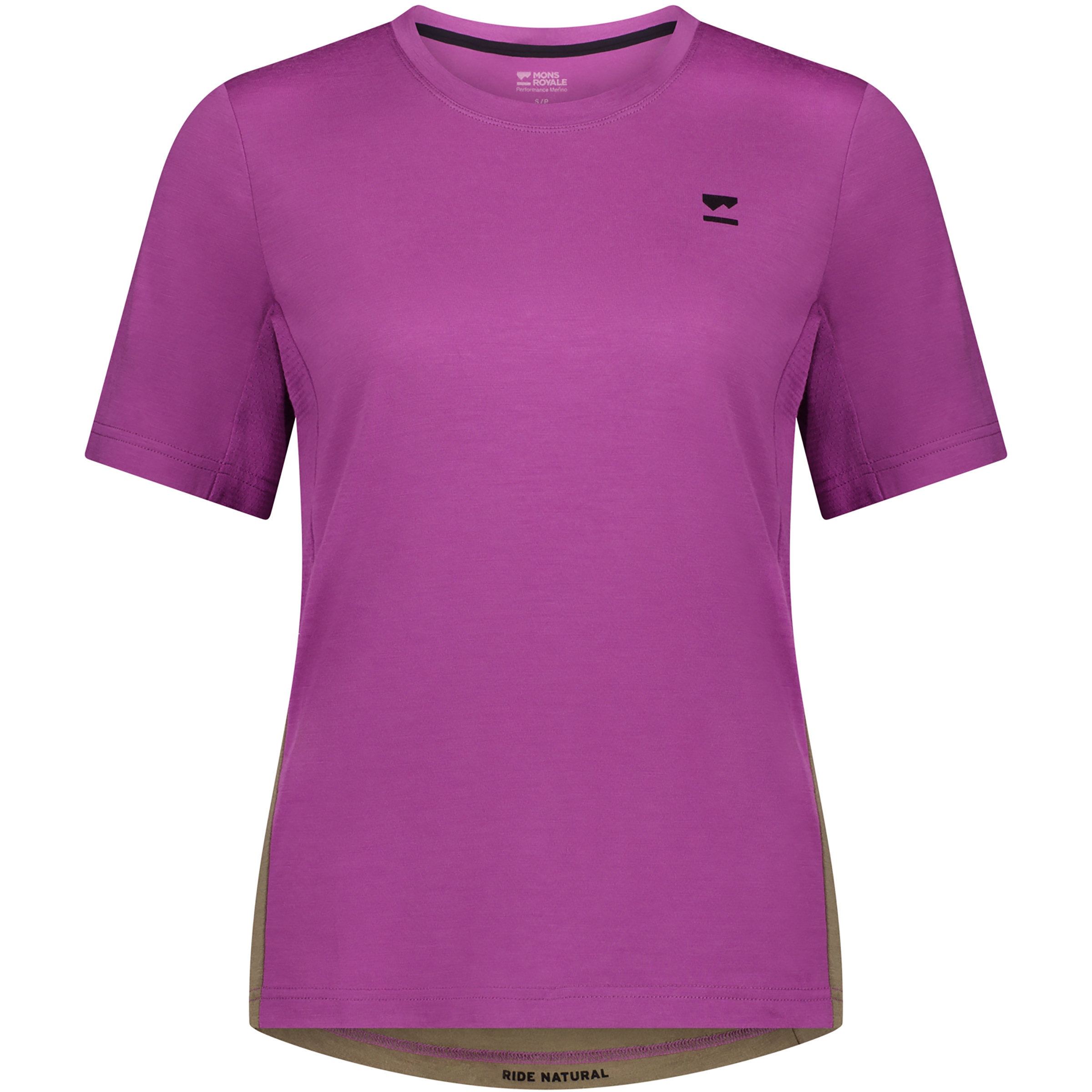 Mons Royale Tarn Merino Shift Damen T-Shirts lila Größe S Mountainbike Geruchsneutralisierend Merinowolle