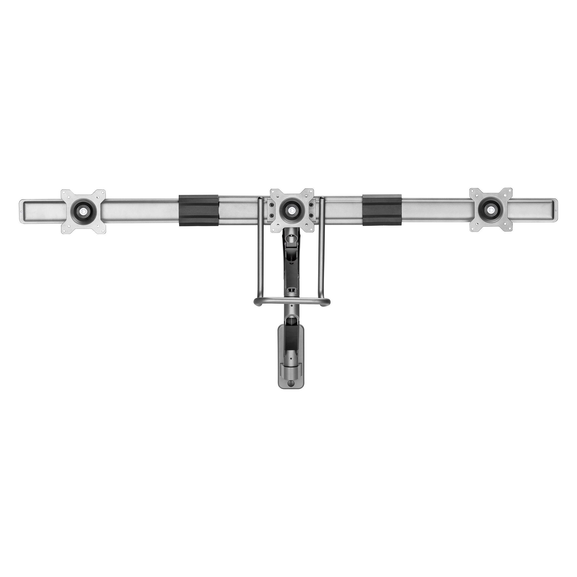 Gembird Regulowane ramię na 3 monitory do montażu na ścianie od 17 do 27inch obciążenie do 6 kg (Wand, 27", 6 kg) (MA-WA3-01)
