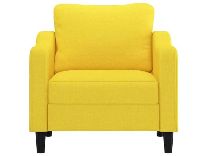 KTHLBRH Sessel hellgelb 60 cm aus Stoff Gestell aus Metall, Polsterung aus Schaumstoff, 110 kg Tragfähigkeit, modernes Design
