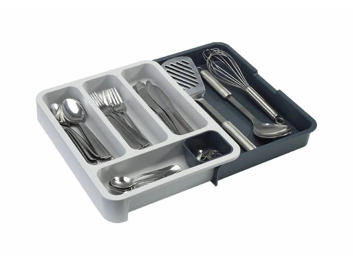 Joseph Joseph Drawer Store Erweiterbarer Besteckkasten grau