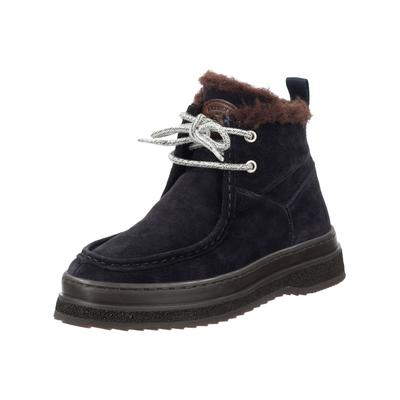 Schnürstiefelette GANT "Gant Stiefelette Nubukleder", Damen, Gr. 39, marine, Schuhe Schnürstiefelette