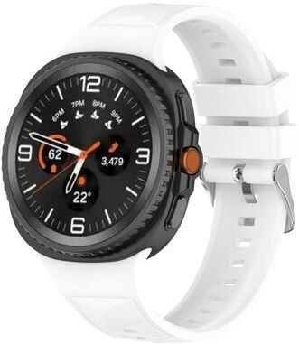 Everyday Crate Samsung Galaxy Watch 8 Classic Silicone Watch Band Ice Crystal Texture Replacement Strap white