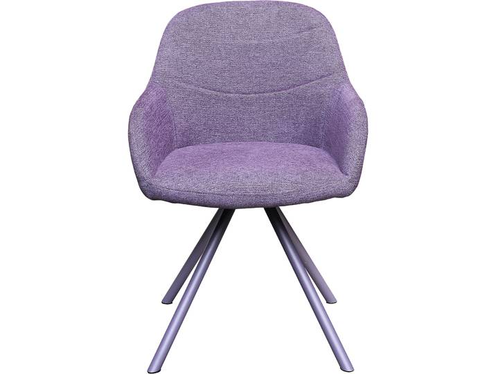 Stilvoller Stuhl Tramond Stoff violett drehbar - Stuhl