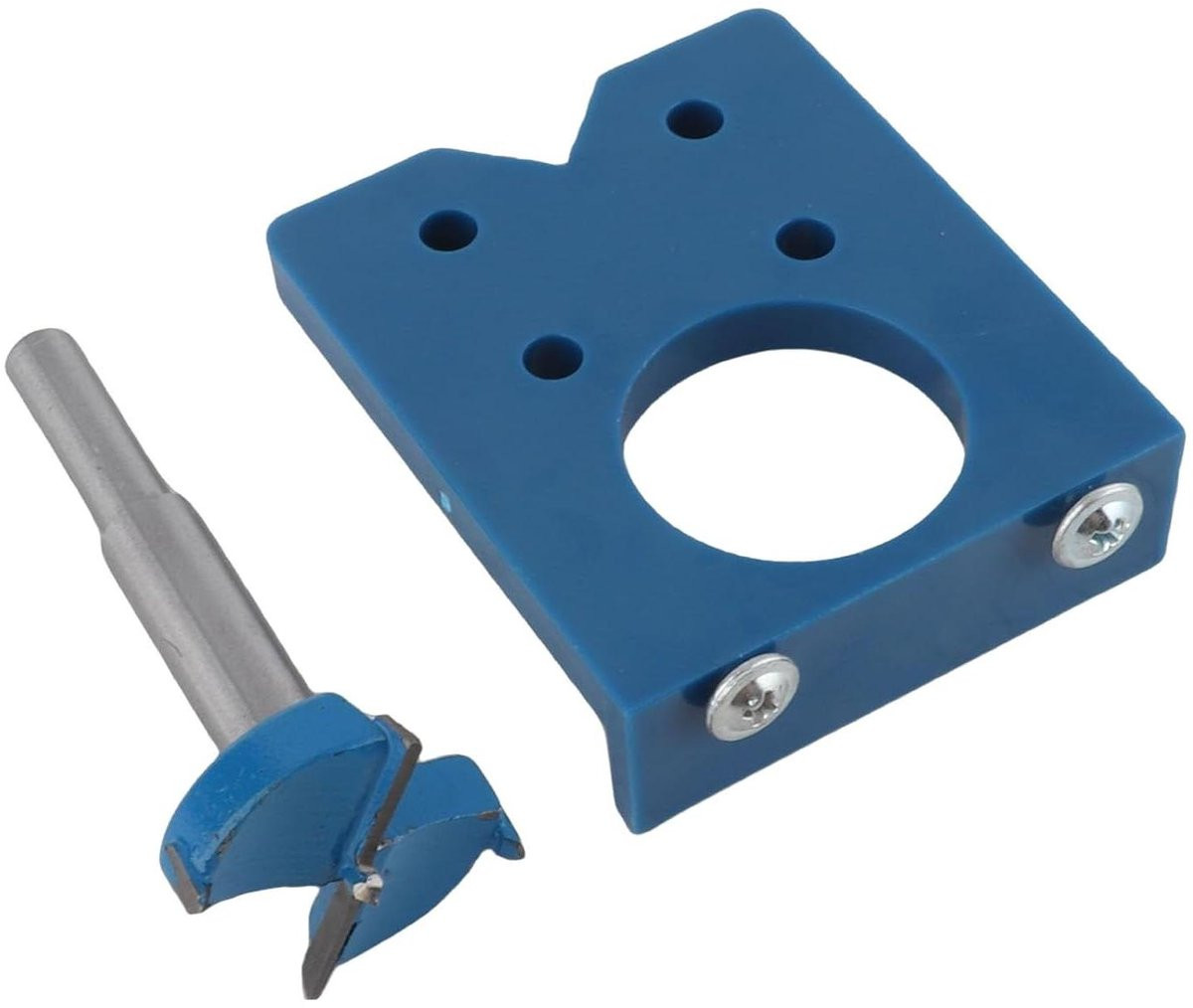 Dailygoods Scharnier Jig 35mm Blauw - Nauwkeurige Boorgids voor Kastdeur Installatie