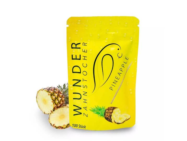 Wunder Zahnstocher - Zahnstocher mit Geschmack Refill Ananas, One Size, Weiss