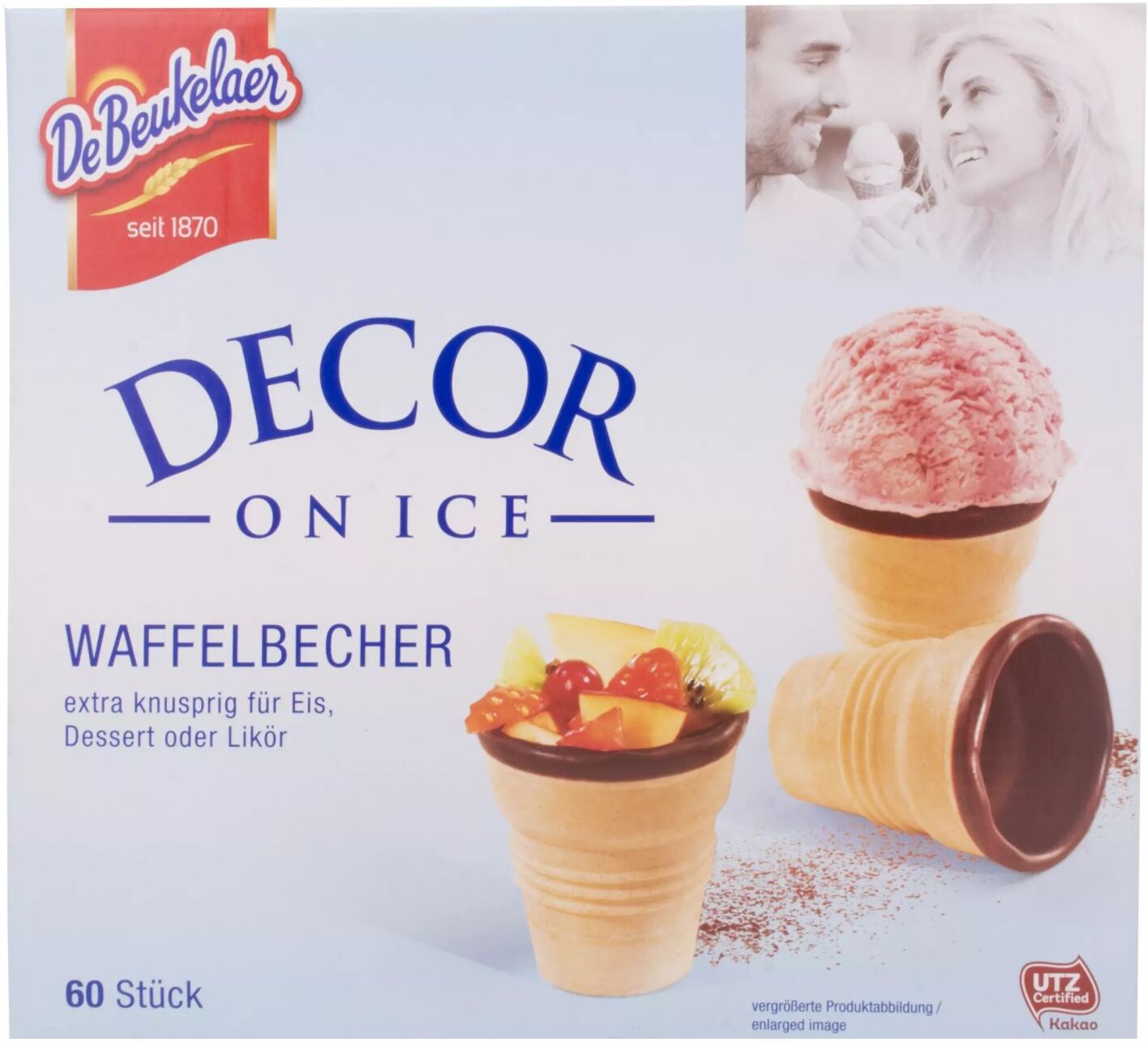 De Beukelaer DECOR ON ICE Waffelbecher 60 Stück