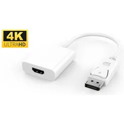 MicroConnect Videoanschluss (DisplayPort, HDMI), Video Adapter, Weiss