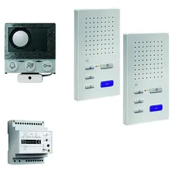 TCS PAIF020/004 audio:pack Einbau für 2 Wohneinheiten, mit Einbaulautsprecher ASI12000 + 2x Freisprecher ISW3030 + Steuergerät BVS20 PAIF020004