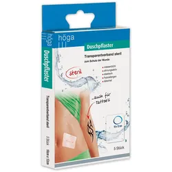DUSCHPFLASTER 10x12 cm Transparentverband steril 5 St