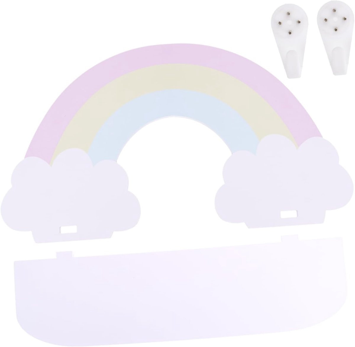Set van 3 Wandplanken Wolk voor de Kinderkamer - Scandinavisch Ontwerp - Breedte: 43 cm - Assorti