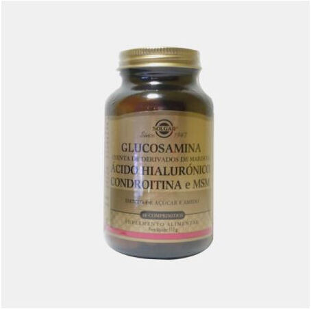 SOLGAR GLUCOSAMINA+AC HIALURONICO+CONDROITINA+MSM 60 COMP