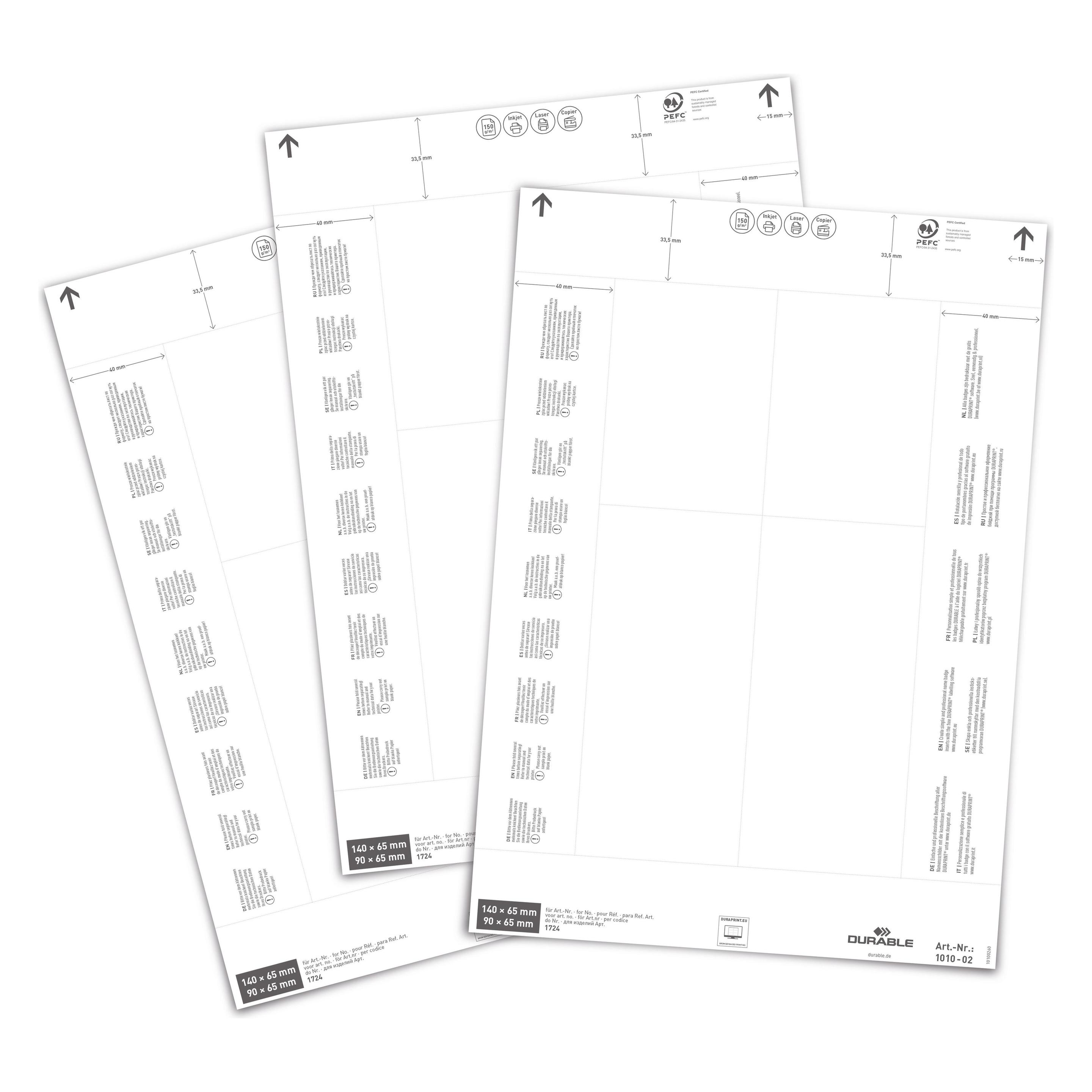 Durable Einsteckschilder für Logistiktaschen (101002)