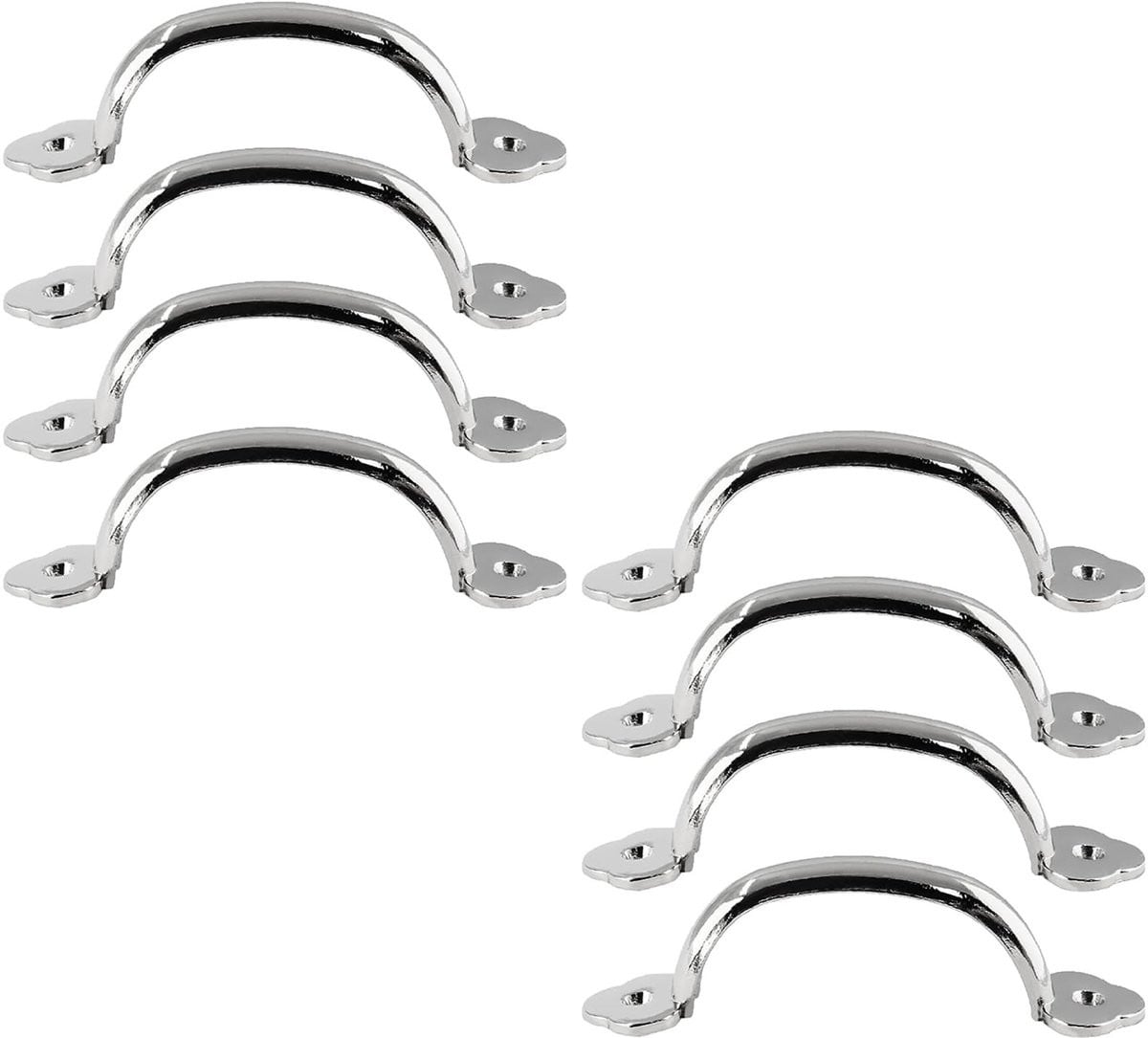 Dailygoods Kastgreep 82 mm - 8 Stuks - Zinklegering - Retro Design - Corrosiebestendig