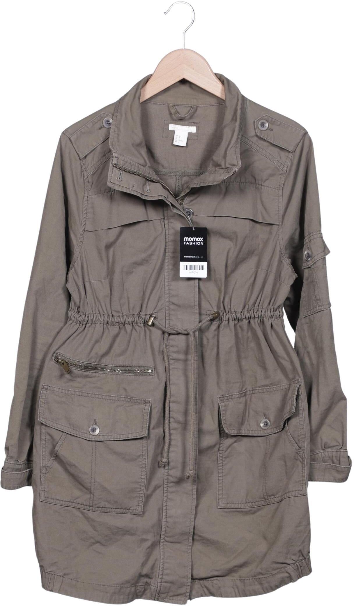 H&M Mama Damen Mantel, Grün, Gr. M, Baumwolle - Second Hand