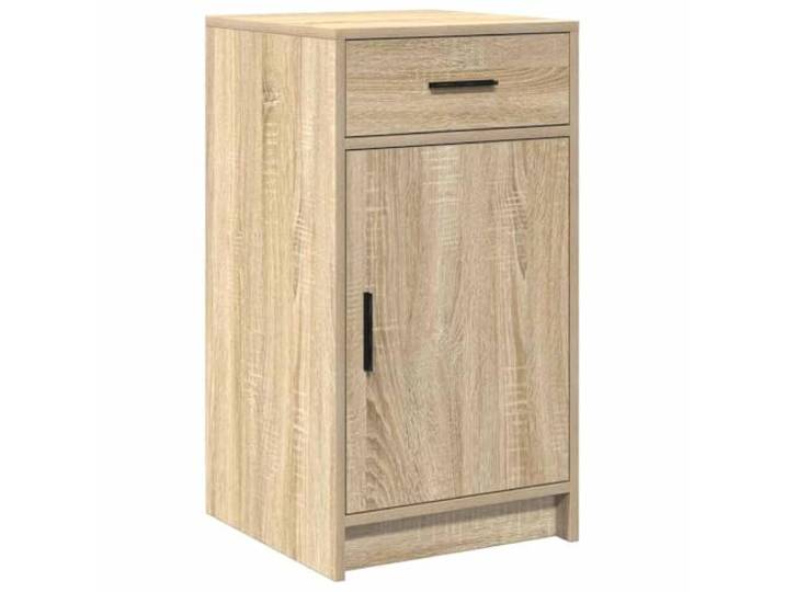 Fisinber Sideboard Sonoma-Eiche 40x40,5x75 cm Holzwerkstoff Kompakter Beistellschrank mit Tür und Schublade für Wohnzimmer oder Schlafzimmer. Schafft viel Ordnung auf kleinster Fläche.