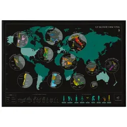 Carte à gratter - Le monde des vins