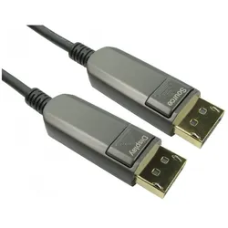 Cables Direct CDL 20m DisplayPort 1.4 AOC (20 m), Videokabel, Schwarz