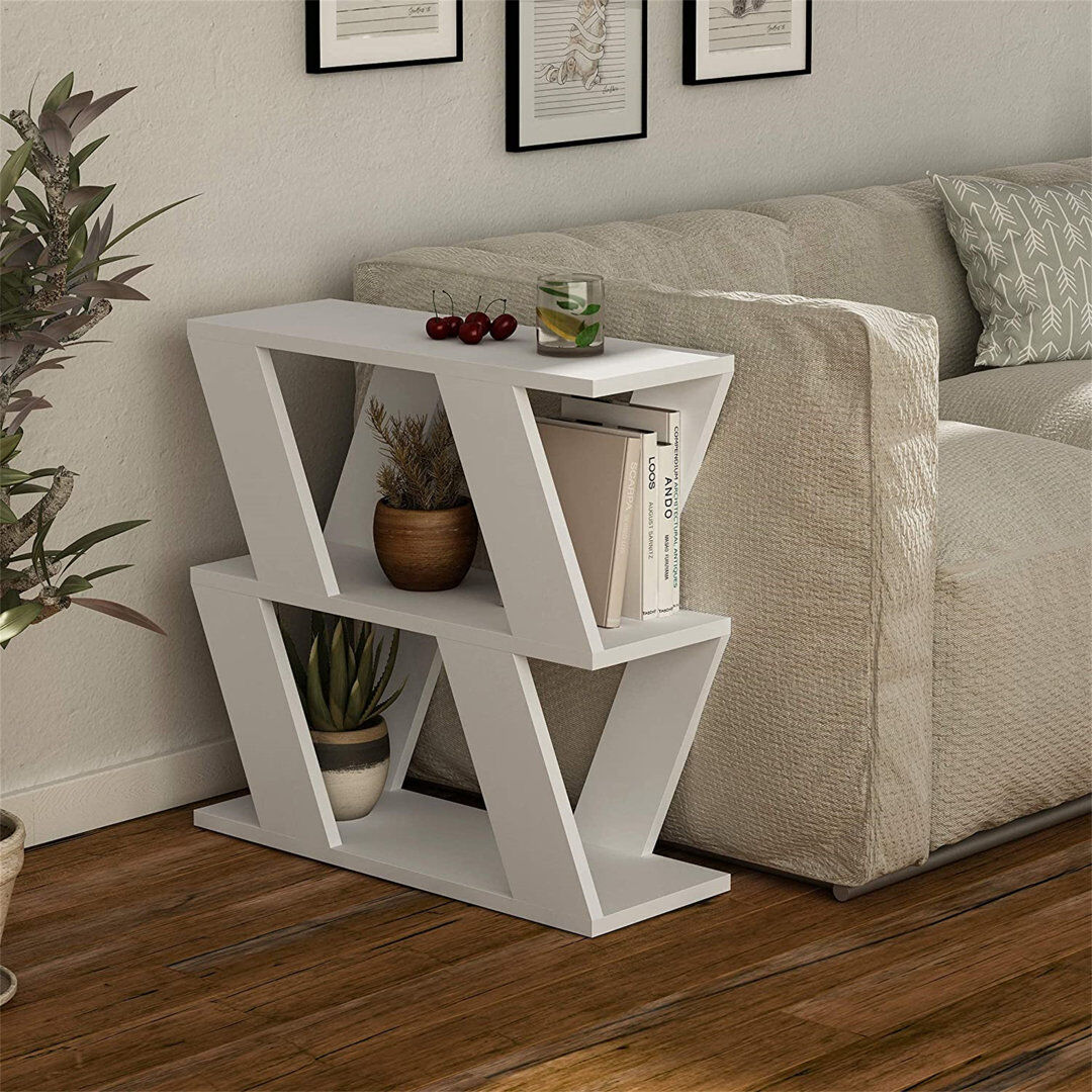 Zipcode Design Adriana Side Table Modern Compact Design for Living Room & Bedroom White 144.78cm H X 152.4cm W X 55.88cm D