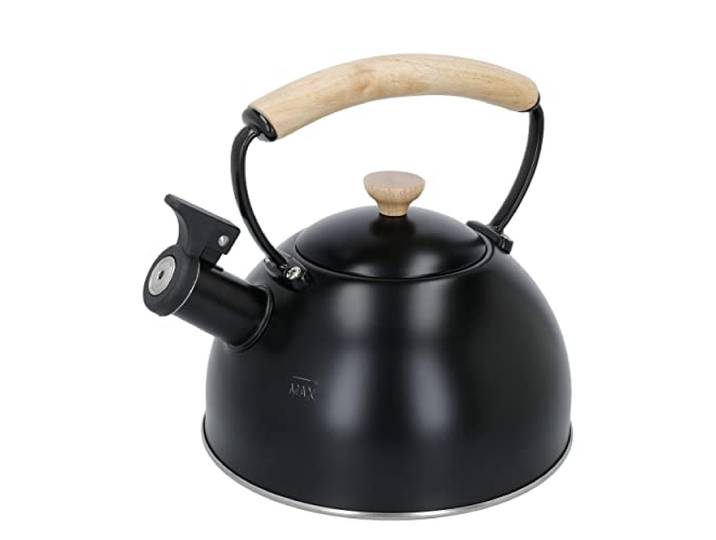 La Cafetière Bouilloire sifflante avec poignée en bois Noir 2\,5 l