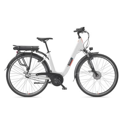 E-Bike TELEFUNKEN "Multitalent RC836" Gr. 47, weiß (weiß, schwarz), Elektrofahrräder, 47cm, 28 Zoll (71,12cm), tiefer Einstieg, 28 Zoll, Pedelec, Elektrofahrrad für Damen u. Herren