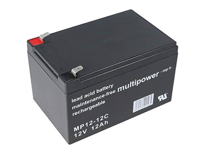 Multipower MP12-12C loodaccu 12 volt 12 Ah cyclibestendig, cycle