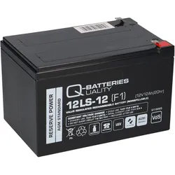 Q-Batteries 12LS-12 AGM Bleiakku 12V 12Ah – F1 4,8 mm