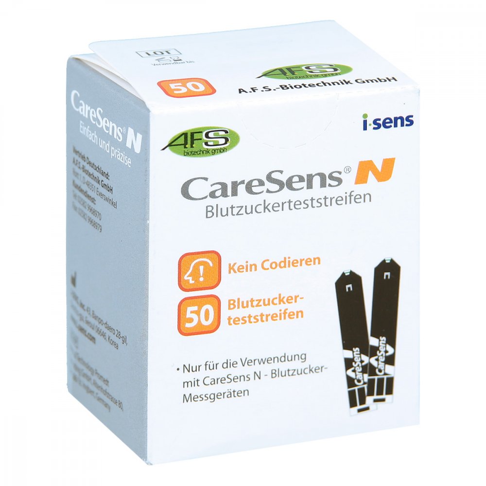 A.F.S.-Biotechnik GmbH Caresens N Blutzuckerteststreifen auto.codierend 08819857