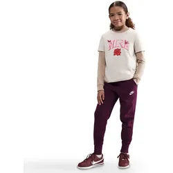 NIKE Sportswear Club Fleece High-Waist Jogginghose Mädchen 610 - bordeaux/bordeaux/white M (137-146 cm)