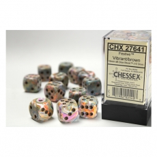 Chessex Würfel - 16mm - Festive Vibrant/brown (Würfelset 12 x W6) 292836