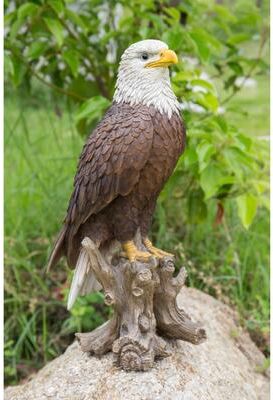 Hi-Line Gift Ltd. Medium Bald Eagle On Stump Statue