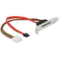 DELOCK Slotblech mit 1 x SATA 22 Pin Stecker extern