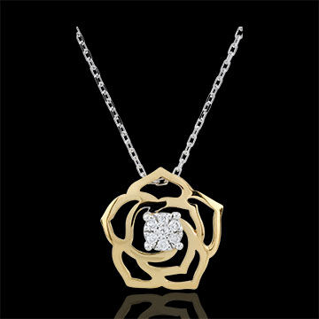 Edenly Collier Frische - Wahrhaftige Rose - Gelbgold - 9 Karat