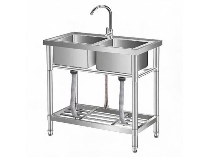 Hapterouse Edelstahl Spültisch, Freistehende Küchenspüle Gewerbliche Spülbecken