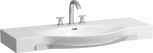 LAUFEN Palace Waschtisch 8127040001081 120 x 51 cm, weiß, ungeschnitten, 3 Hahnlöcher