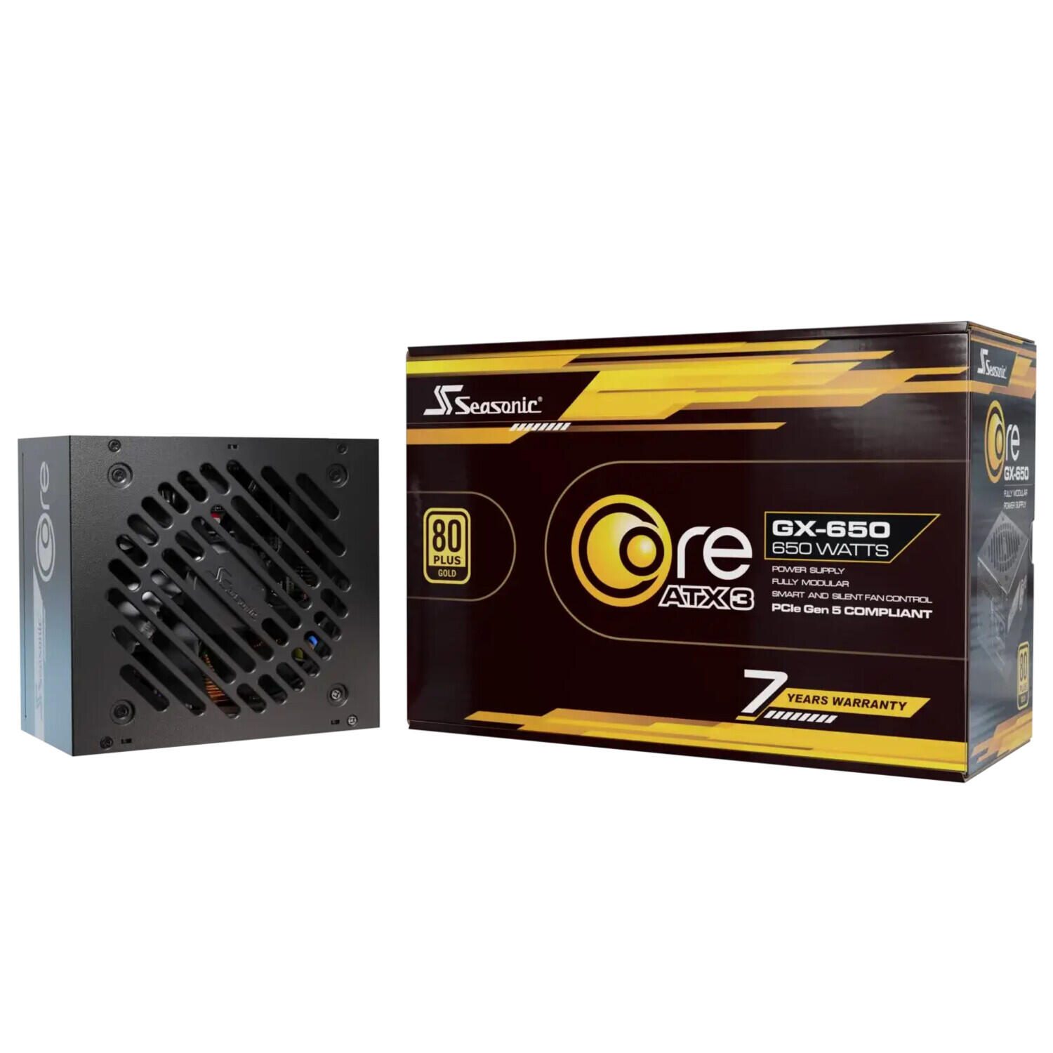 Seasonic Netzteil Core GX 650 V2 ATX 3.1 full-modular 650W 80+ Gold schwarz SRP-CGX651-A5A32SF