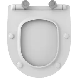 Schütte, WC Deckel, WC Sitz Duroplast WC-Sitz WHITE D-Form PRO 6 Geberit Icon Duravit Durastyle Basic 82813 Weiss