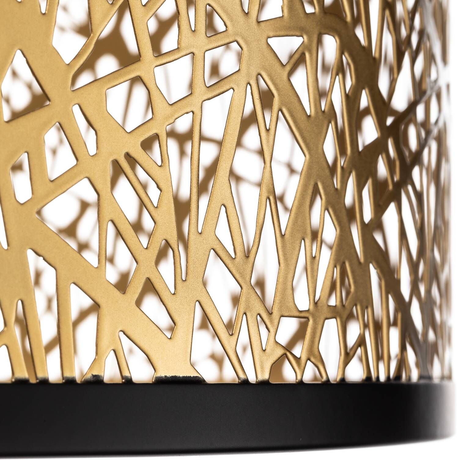 Ceiling Light Yonah Lindby, dimmable, Brass / gold, Living / Dining Room, Textile / fabric / silk, Country House / Rustic, Ceiling Light