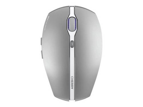 CHERRY GENTIX BT Maus Bluetooth Optisch Frost, Silber 7 Tasten 1000 dpi, 2000 dpi Intelligentes Scrollrad, Wiederaufladbar