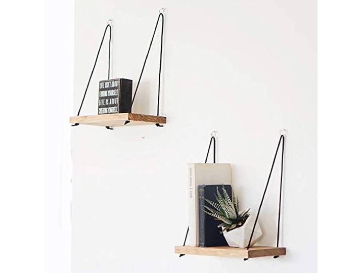 Wooden Art - Set 2 Regale aus Massivholz rechteckig - U-SI-8681875395020