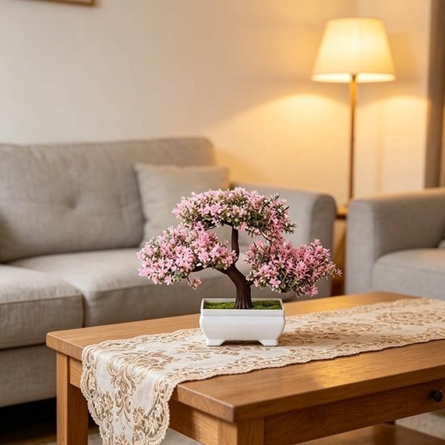 Dailygoods Bonsai kunstplant - Onderhoudsvriendelijke nep dennenboom voor bureau decoratie