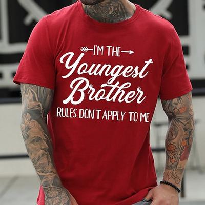 Herren Jüngster Bruder Regeln gelten nicht für mich Lustiges Grafik Kurzarm T-Shirt