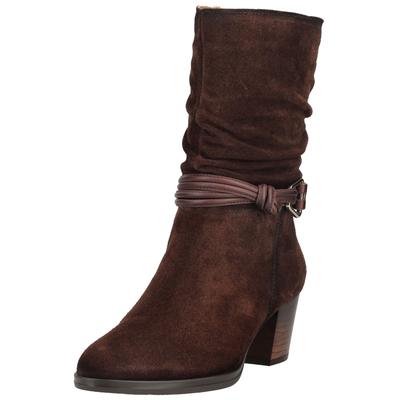 Stiefel PIKOLINOS "PIKOLINOS Stiefel Veloursleder", Damen, Gr. 38, braun (dunkelbraun), Veloursleder, Schuhe Stiefel