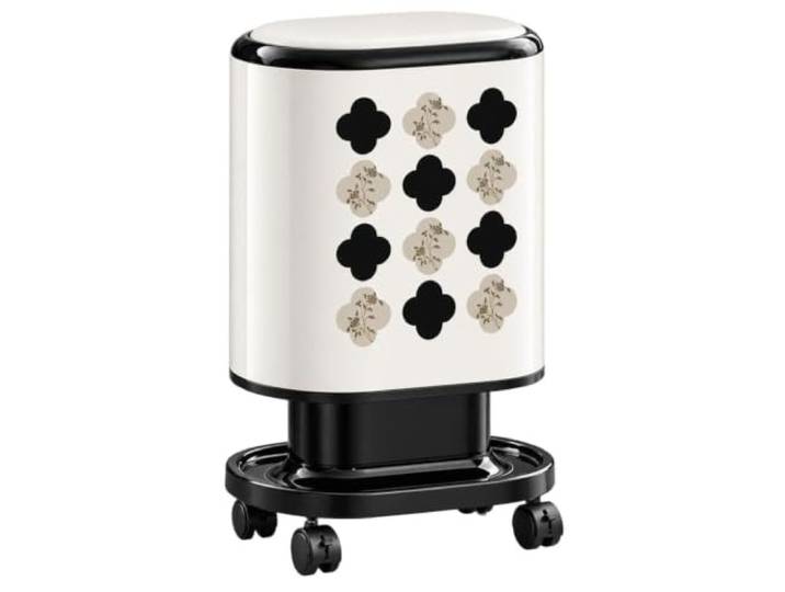 WSJJXS Rollbarer Hoher Mülleimer Ohne Bücken Druckdeckel, 360 Grad Rollen, Ohne Bücken, Küche Wohnzimmer(Style B1)