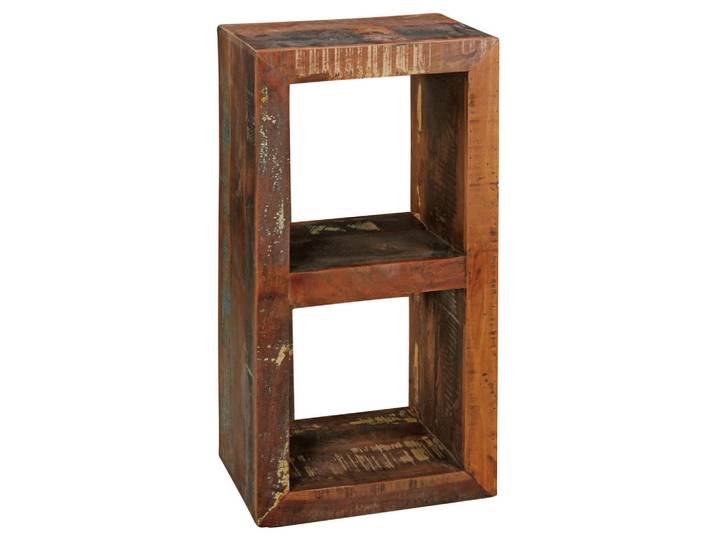 Mid.you Regal, Braun, Holz, Mangoholz, Recyclingholz, massiv, 45x90x35 cm, stehend, Wohnzimmer, Regal, Bücherregale