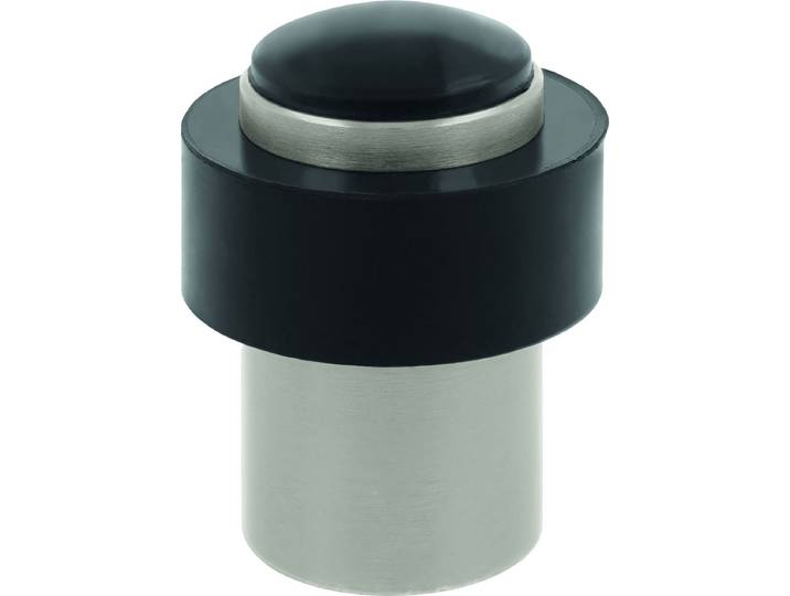 AMIG Deurstopper/deurbuffer - 1x - D30mm - inclusief schroeven - mat zilver